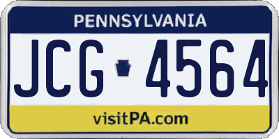 PA license plate JCG4564
