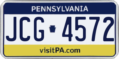 PA license plate JCG4572