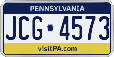PA license plate JCG4573