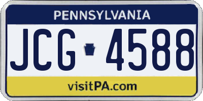PA license plate JCG4588