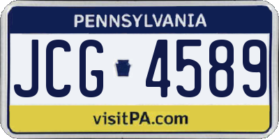 PA license plate JCG4589
