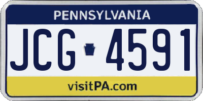 PA license plate JCG4591