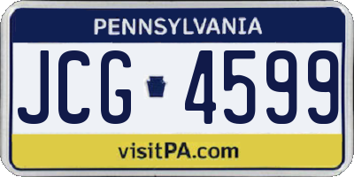 PA license plate JCG4599