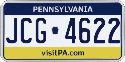 PA license plate JCG4622