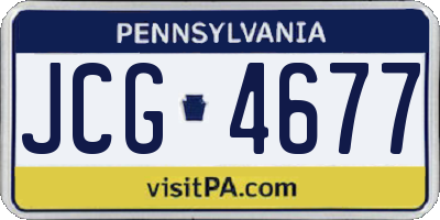 PA license plate JCG4677