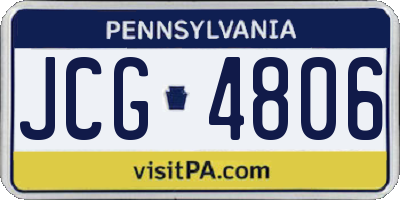 PA license plate JCG4806