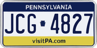 PA license plate JCG4827