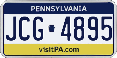 PA license plate JCG4895