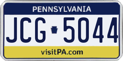 PA license plate JCG5044