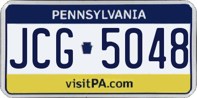 PA license plate JCG5048