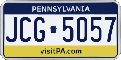 PA license plate JCG5057