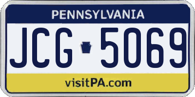 PA license plate JCG5069