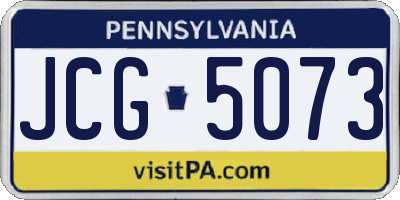 PA license plate JCG5073
