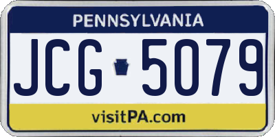 PA license plate JCG5079