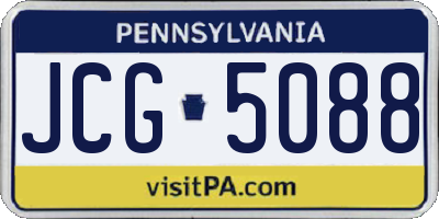 PA license plate JCG5088