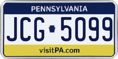 PA license plate JCG5099