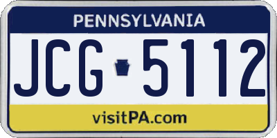 PA license plate JCG5112