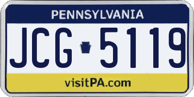 PA license plate JCG5119
