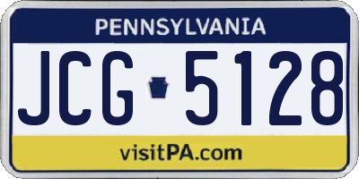 PA license plate JCG5128