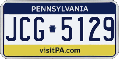 PA license plate JCG5129