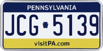 PA license plate JCG5139