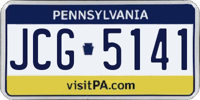 PA license plate JCG5141