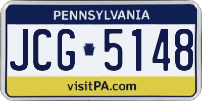 PA license plate JCG5148