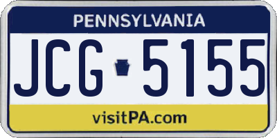 PA license plate JCG5155