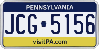 PA license plate JCG5156
