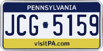 PA license plate JCG5159