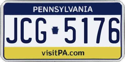 PA license plate JCG5176