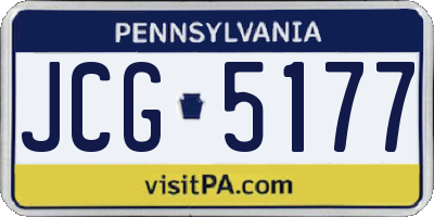 PA license plate JCG5177