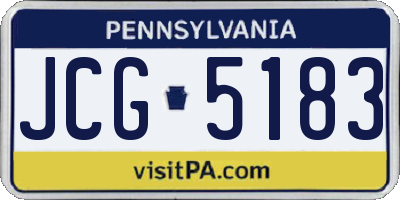 PA license plate JCG5183