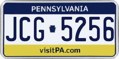 PA license plate JCG5256