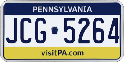 PA license plate JCG5264