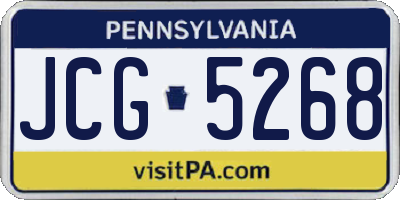 PA license plate JCG5268