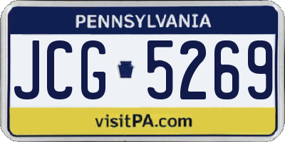 PA license plate JCG5269