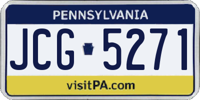 PA license plate JCG5271