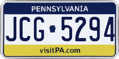 PA license plate JCG5294