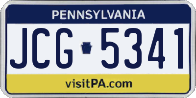 PA license plate JCG5341