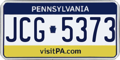 PA license plate JCG5373
