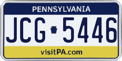 PA license plate JCG5446