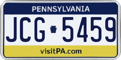 PA license plate JCG5459