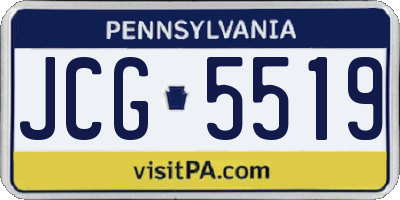PA license plate JCG5519