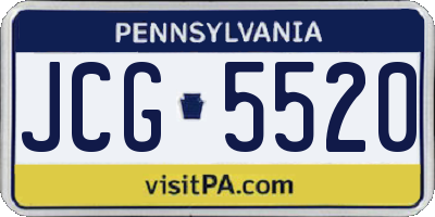 PA license plate JCG5520