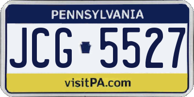 PA license plate JCG5527