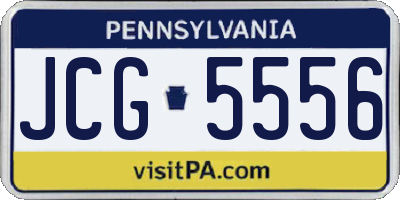 PA license plate JCG5556