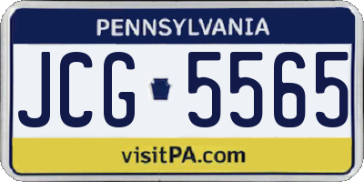 PA license plate JCG5565