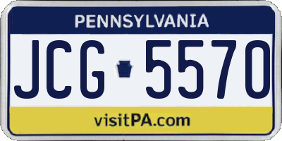 PA license plate JCG5570