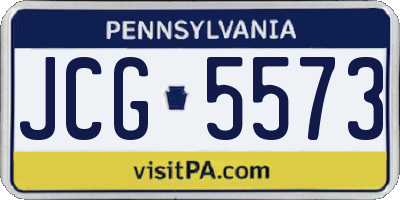 PA license plate JCG5573